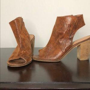 faux snake skin heels